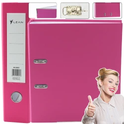 Rožinis dokumentų segtuvas A4