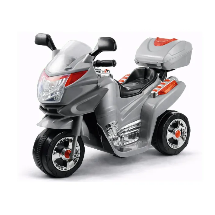 Akumuliatorinis  sidabrinis motociklas HC8051 Elektrinės mašinėlės vaikams