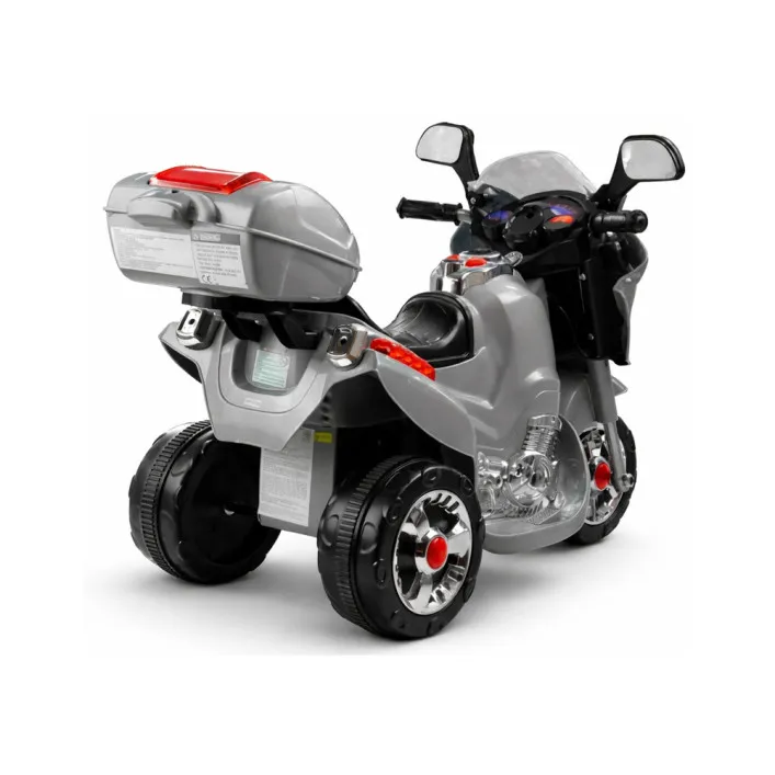 Akumuliatorinis  sidabrinis motociklas HC8051 Elektrinės mašinėlės vaikams