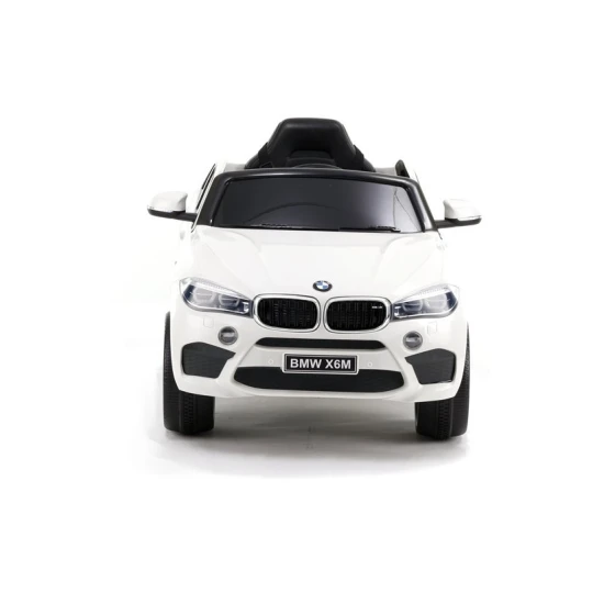 Baltas BMW X6 elektrinis automobilis Elektrinės mašinėlės vaikams