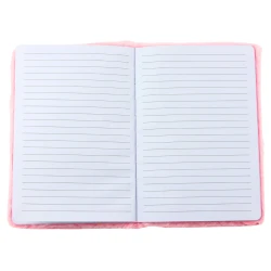 Rožinė pluošinė užrašų knygutė su triušiuku