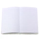 Balta pliušinė užrašų knygutė su linijomis, puošta sidabriniais blizgučiais Užrašų knygelės