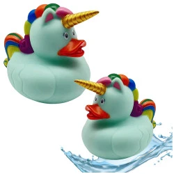 Vonios žaislas mėtinės spalvos antis vienaragis