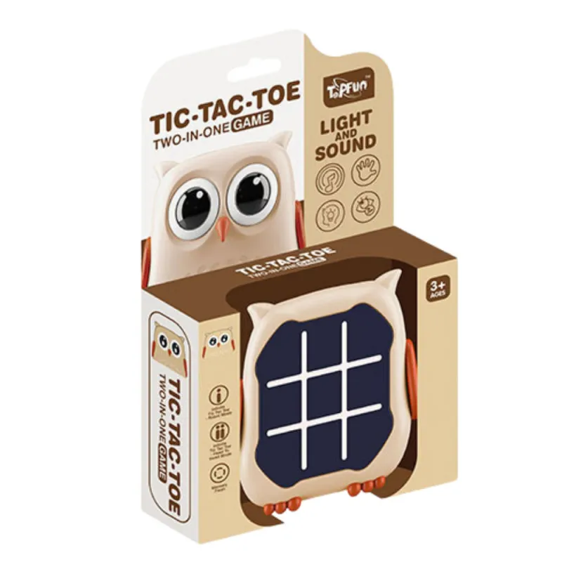 Elektroninen peli 3in1 Tic Tac Toe Memory Owl Beige Lauta- ja urheilupelit