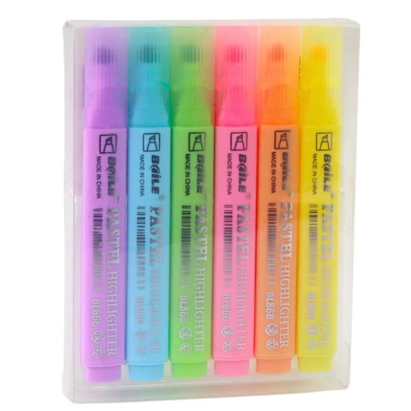 Set of coloured markers 6 pcs. Pencils and pens