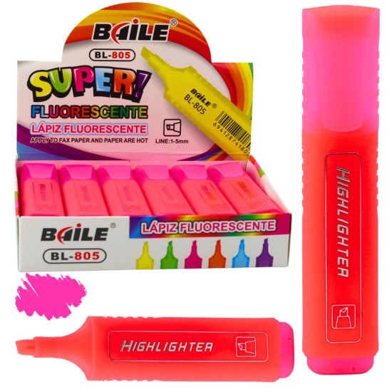 Ryškiai rožinis žymeklis užrašams Pieštukai ir rašikliai