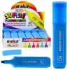 Blue marker for notes Pencils and pens