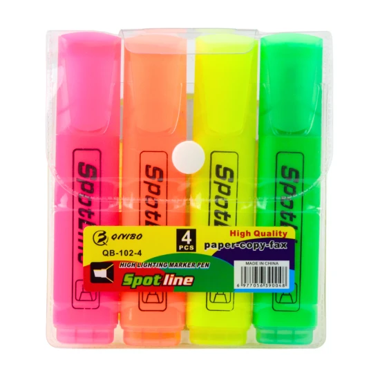 Neoninių žymeklių rinkinys 4 vnt. Pieštukai ir rašikliai