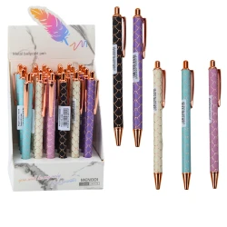 Metalinis rašiklis mėlynos spalvos rašalu, 1,0 mm