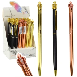 Metalinis rašiklis su mėlynu rašalu, Karūna 1,0 mm