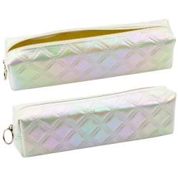 Perlamutrinės baltos spalvos pieštukų dėklas 21 x 6 cm