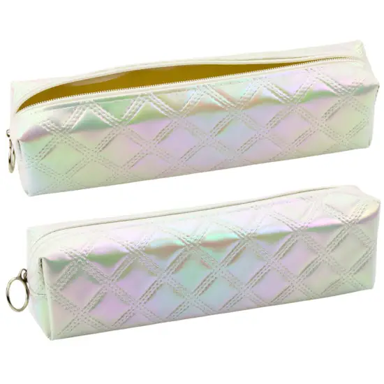 Perlamutrinės baltos spalvos pieštukų dėklas 21 x 6 cm Penalai