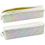 Perlamutrinės baltos spalvos pieštukų dėklas 21 x 6 cm