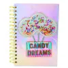 Holografinis A5 formato linijinis užrašų sąsiuvinis Candy Dreams, 90 lapų Užrašų knygelės