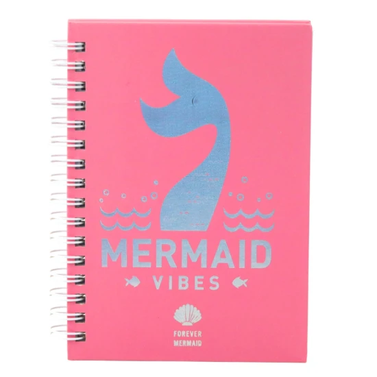 Rožinis holografinis sąsiuvinis su Undinės uodega, A6 formato, 80 lapų Užrašų knygelės