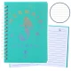 Turkio spalvos holografinis sąsiuvinis Mermaid A6 formato, 80 lapų Užrašų knygelės