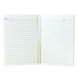 Baltas sąsiuvinis su linijomis, su kačiuko ir vienaragio motyvais, A5 formato, 60 lapų