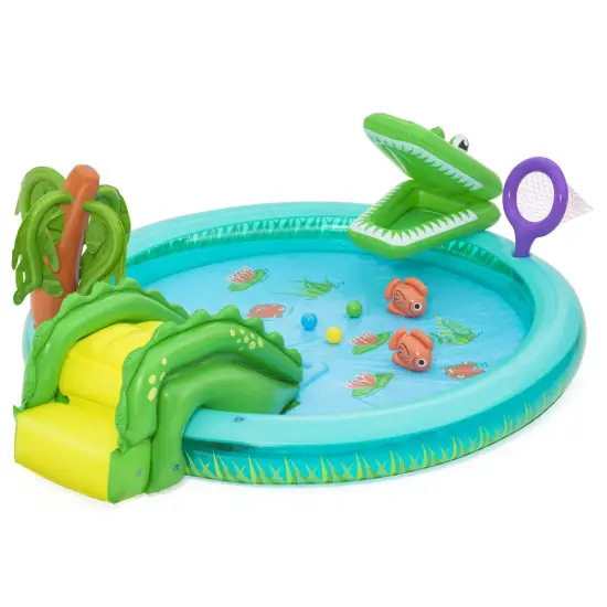 Pripučiamas žaidimų aikštelės krokodilas 224 x 181 x 72 cm Bestway 53166