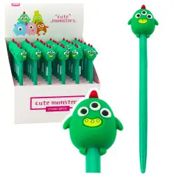 Gelinis rašiklis su mėlynu rašalu, 17 cm, 0,5 mm Green Creature