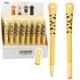 Жёлтая гелевая ручка с синими чернилами, Cat Paw 16,5 см