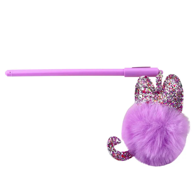 Violetti geelikynä korkilla ja sinisellä musteella, 17 cm, 0,5 mm. Kynät ja kynät