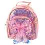 Dziecięcy różowy plecak z cekinami i tiulową wstążką, 20 cm, 3,8 l