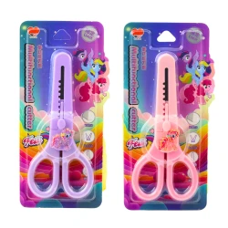 Vaikiškos žirklės su dėklu, puošiamos įvairių rūšių arklių motyvais, 14 cm