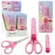School Scissors With Cover Decorative Pink Bunny 14cm Kanceliarinės prekės