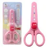 School Scissors With Cover Decorative Pink Bunny 14cm Kanceliarinės prekės