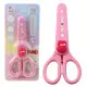 School Scissors With Cover Decorative Pink Bunny 14cm Kanceliarinės prekės