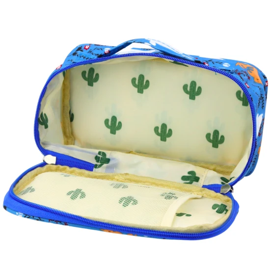 Mėlynas penalas su papildoma kišene, 21,5 cm Penalai