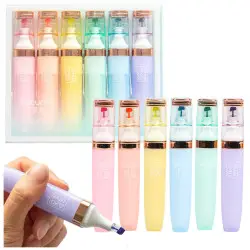 Pastelinės auksinės spalvos žymeklių rinkinys Color Elements, 6 vnt.