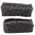 Black pencil case with one compartment Golden Hearts 20 x 8 cm