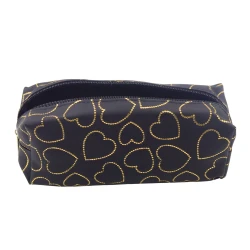 Juodas penalas su vienu skyriumi Golden Hearts 20 x 8 cm