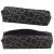 Black pencil case with golden hearts, one compartment 20x6.5 cm