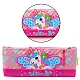Pink pencil case with unicorn 20 x 8,5 cm Pennants