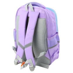 Violetinė mokyklinė kuprinė su aplikacijomis 16 l