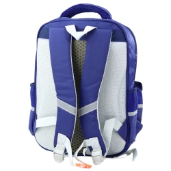 Tamsiai mėlyna mokyklinė kuprinė su dinozaurais, 39x27x15 cm