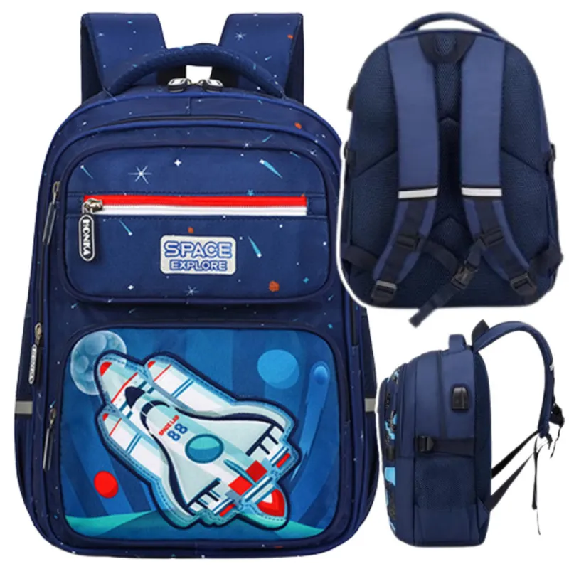 Tumesinine koolikott lastele Rocket Space 20 l, 41 cm Seljakotid