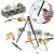 Camping set Wooden fireplace accessories 45 El
