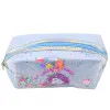 Mokyklinis mėlynas penalas Unicorn Confetti, 20 cm Penalai