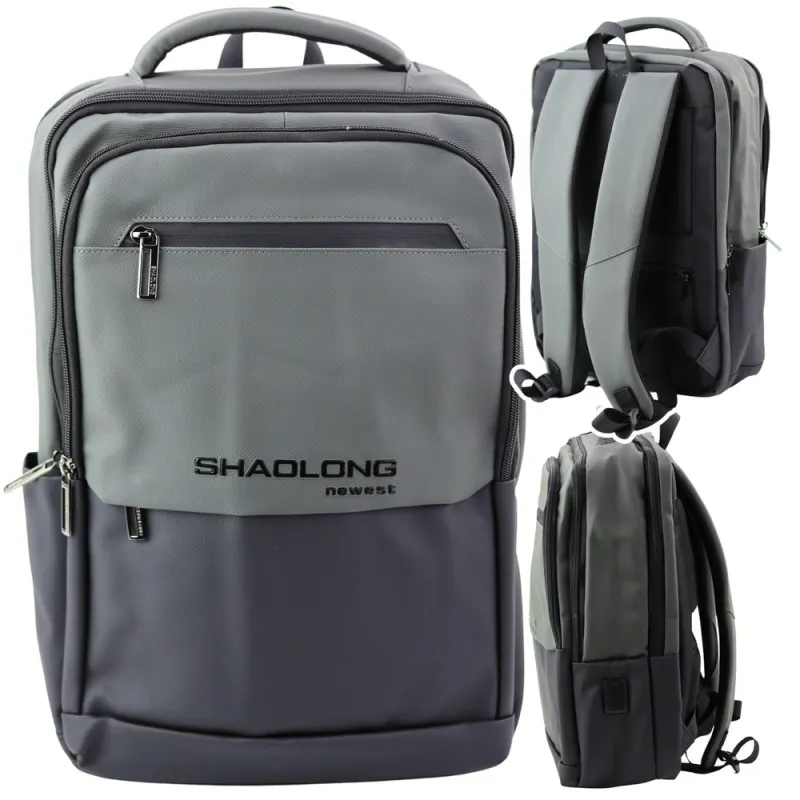 Juoda/pilka kuprinė su USB  16L 41cm Kuprinės