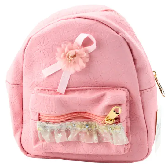 Vaikiška rožinė kuprinė su kaspinu 20 cm, 2,5 l Kuprinės