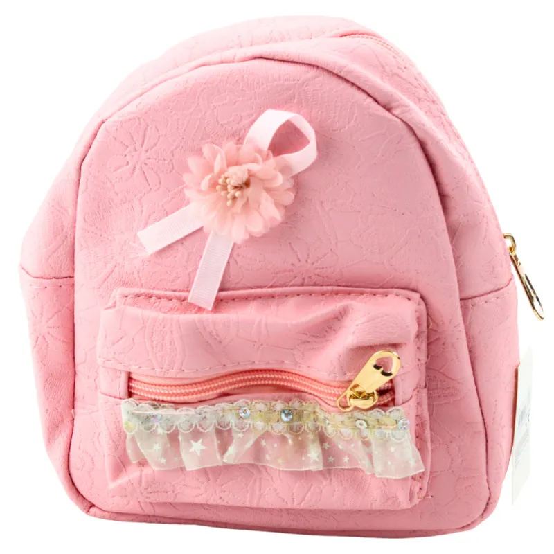 Vaikiška rožinė kuprinė su kaspinu 20 cm, 2,5 l Kuprinės
