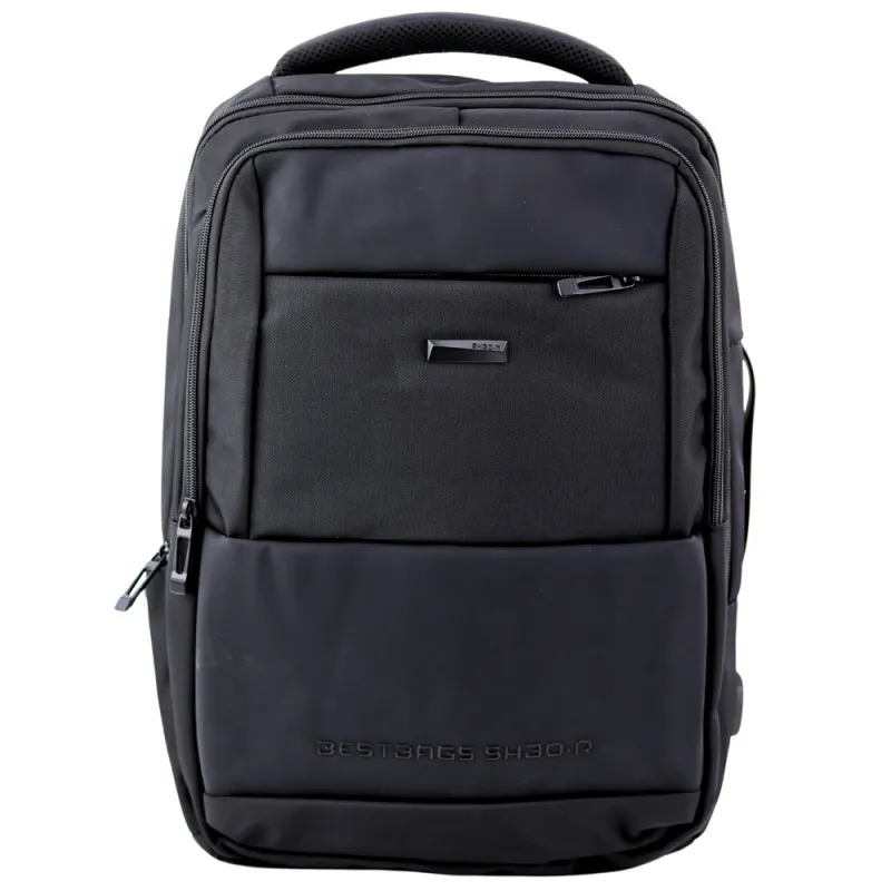 Juoda kuprinė su USB 26 l, 45 cm Kuprinės