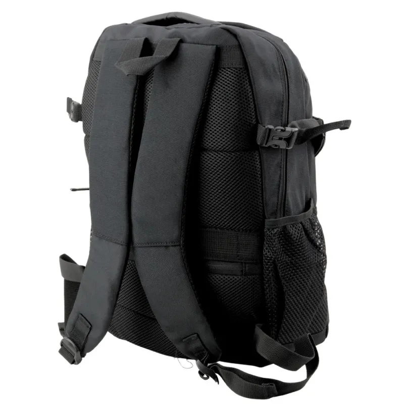 Juoda kuprinė su USB,  kišenėle nešiojamajam kompiuteriui ir atšvaitais 16 l, 45 cm Kanceliarinės prekės