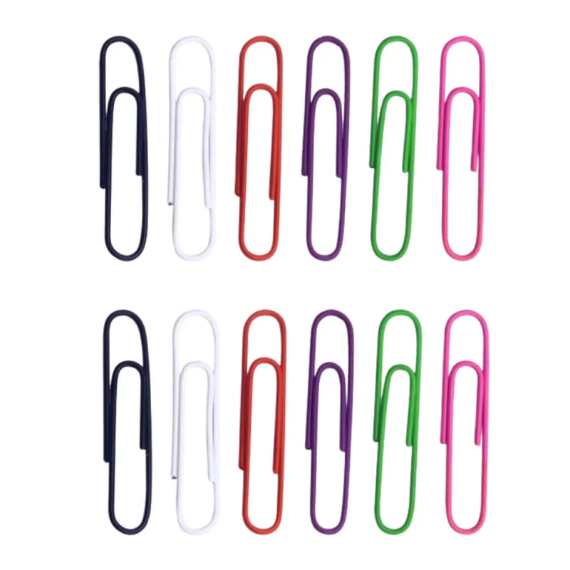 Värviliste kirjaklambrite komplekt, 33 mm, 90 tk. Väikesed kirjatarbed