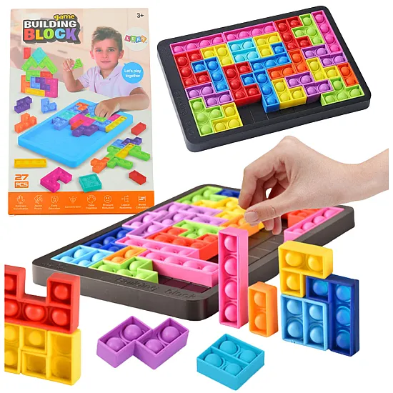 Tetris Pop-It žaidimas-galvosūkis 3in1 Stalo ir sporto žaidimai