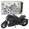 Sportinis juodas metalinis motociklas