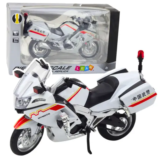 Metalinis baltas motociklas Žaisliniai motociklai